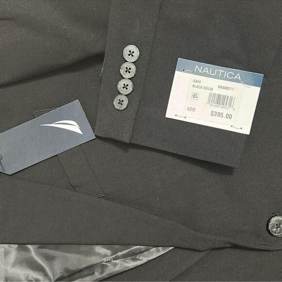 Nautica Modern Fit Black Mens Jacket Suit(Size
42R/W36) - Picture 14 of 15